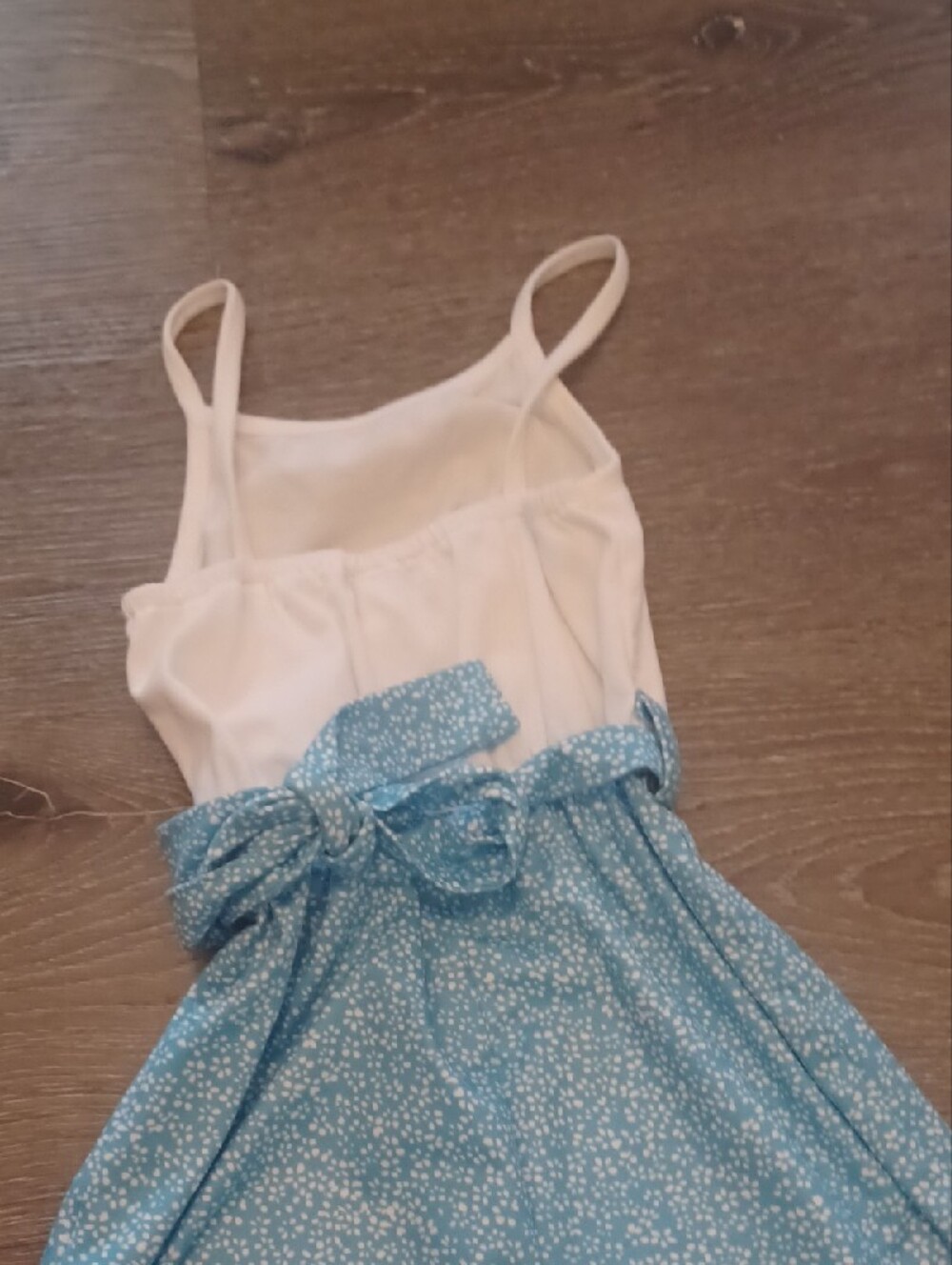 Light Blue Floral Girl Romper - Picture 5 of 5